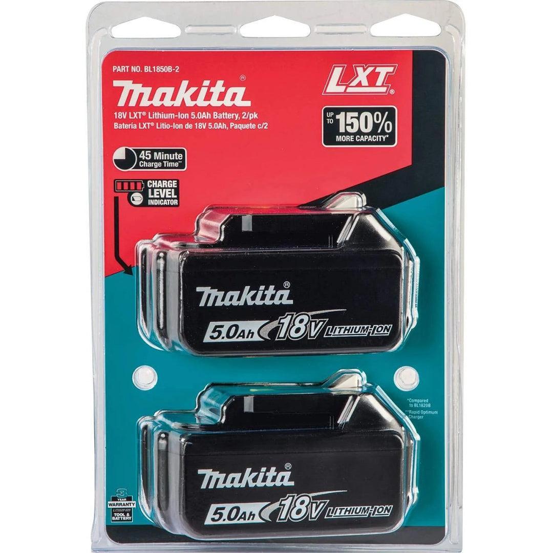 Makita DLX2537ST 18V LXT Brushless Combo Kit: DHP485 + DTD153, 2×5.0Ah Batteries, Charger & Makpac