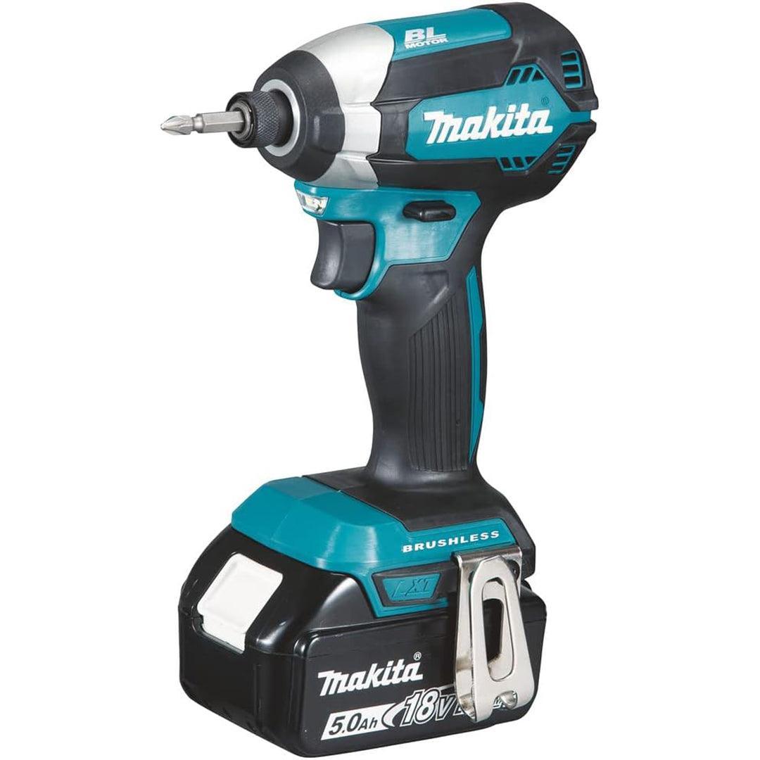Makita DLX2537ST 18V LXT Brushless Combo Kit: DHP485 + DTD153, 2×5.0Ah Batteries, Charger & Makpac