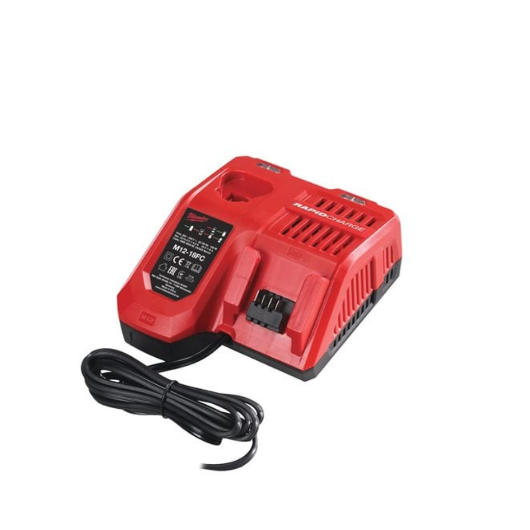 Milwaukee M18 FUEL 18V Cordless Twin Pack: Combi Drill + Impact Driver, 2×5.0Ah Batteries, Charger & Case