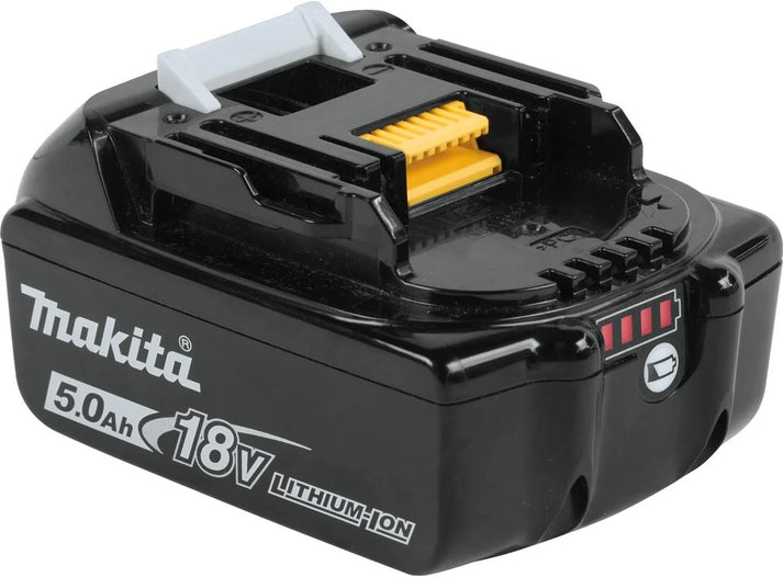 Makita 18V LXT Battery & Charger Kit — 2×5.0Ah BL1850B, DC18RC Charger, Makpac Type 2 Case